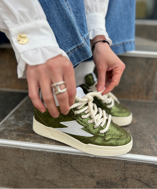 Semerdjian - baskets kaki métallisé