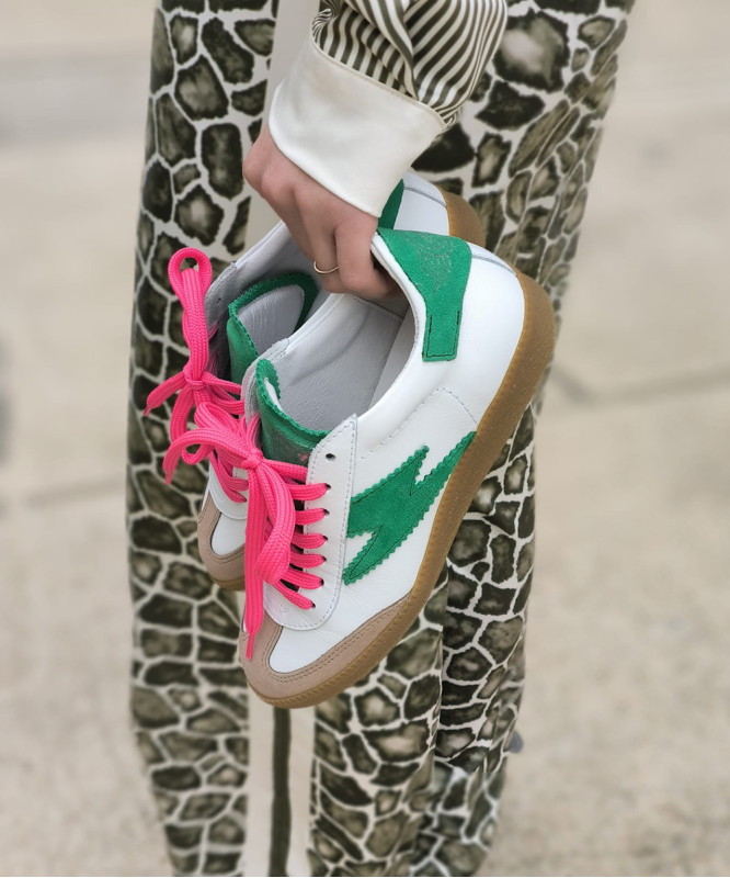 Semerdjian - baskets rose et vert