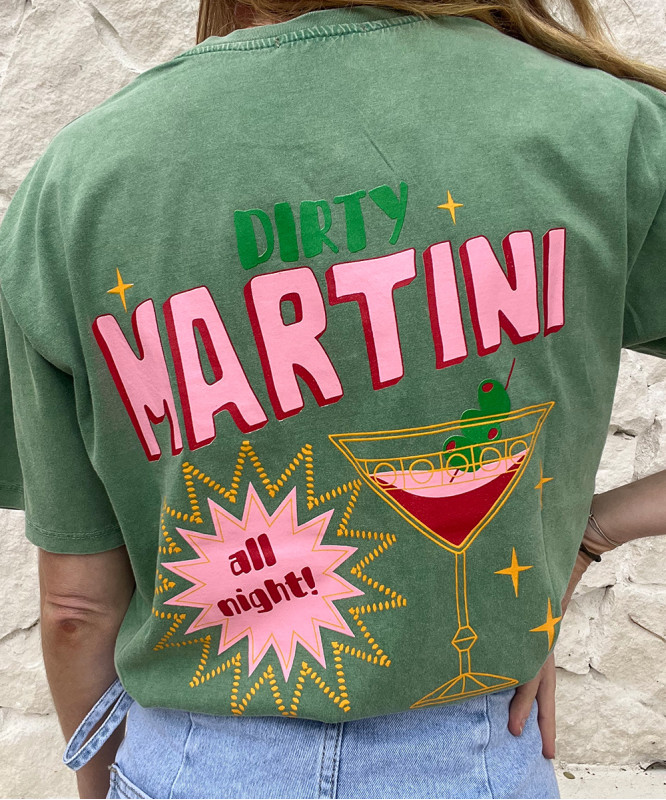 Tee-shirt coton vert Martini