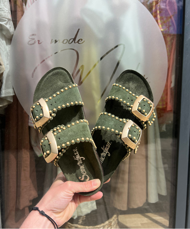 Semerdjian - sandales double boucles vertes