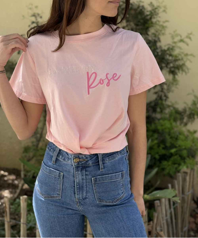 T shirt rose La vie en rose
