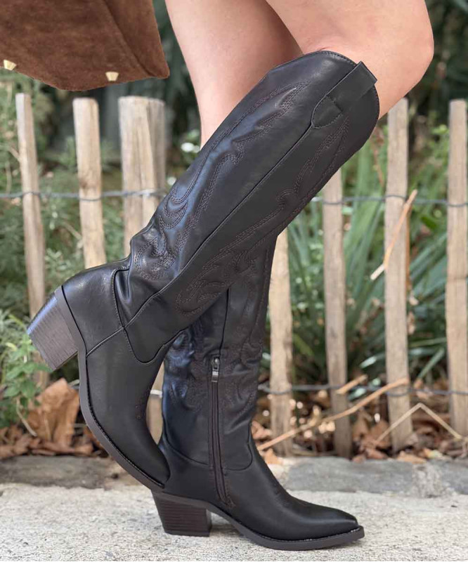 Santiags hautes chocolat