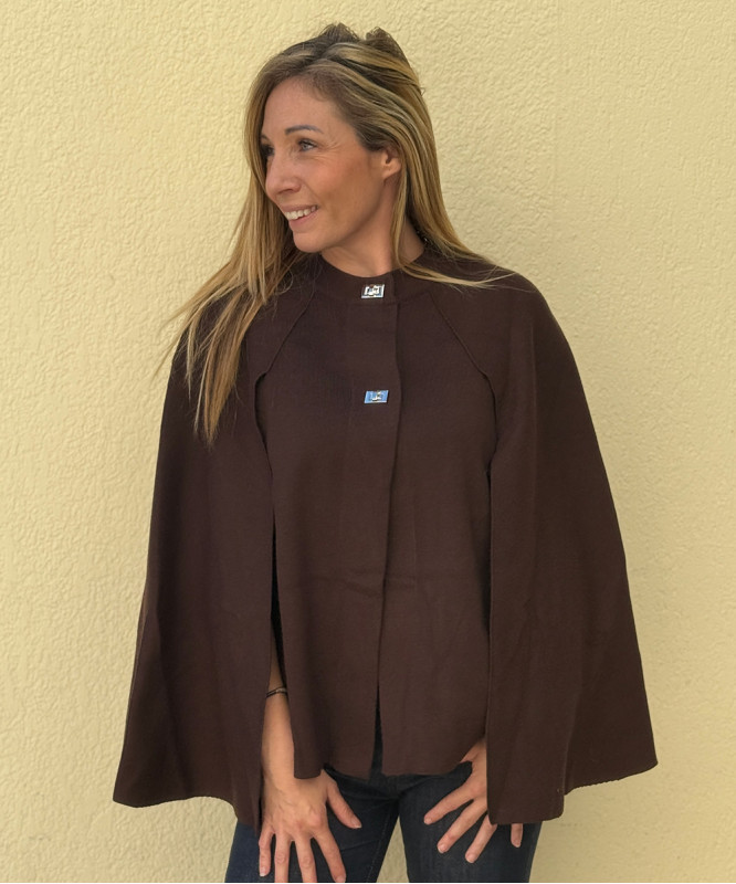 Pull manches cape marron