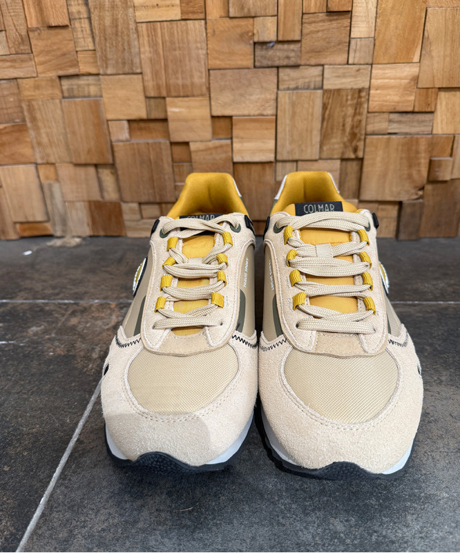 Baskets colmar homme beige et jaune