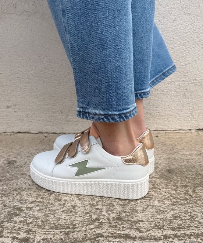 Baskets Vanessa Wu rose gold et vert