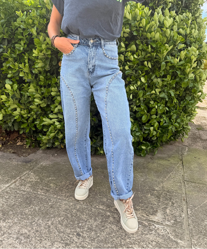 Jean balloon à clous