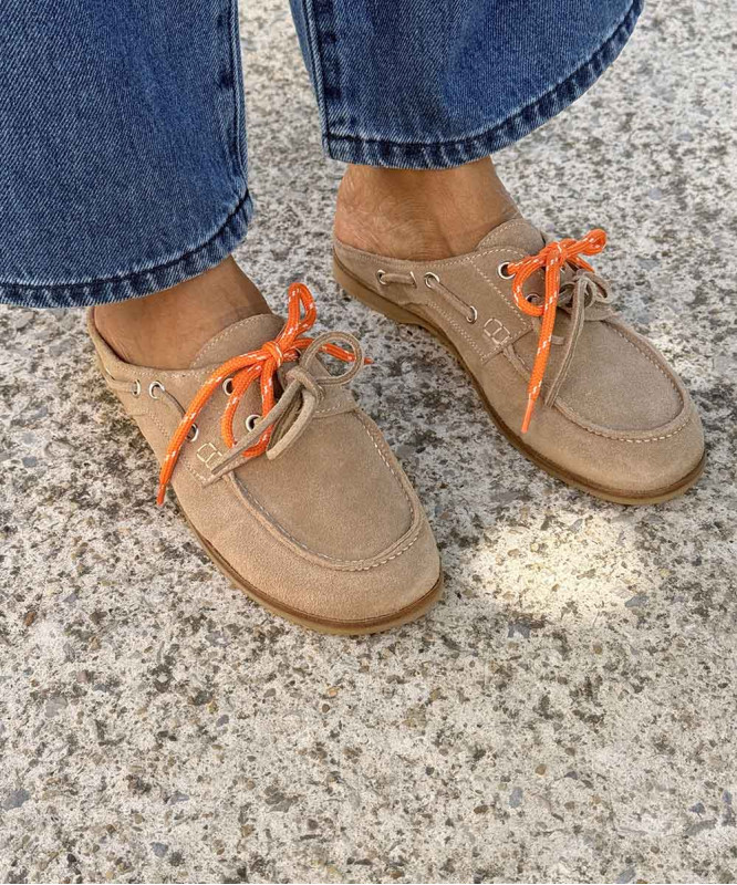 Mocassins ouverts à l'arrière