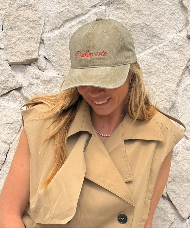 Casquette beige Dolce vita