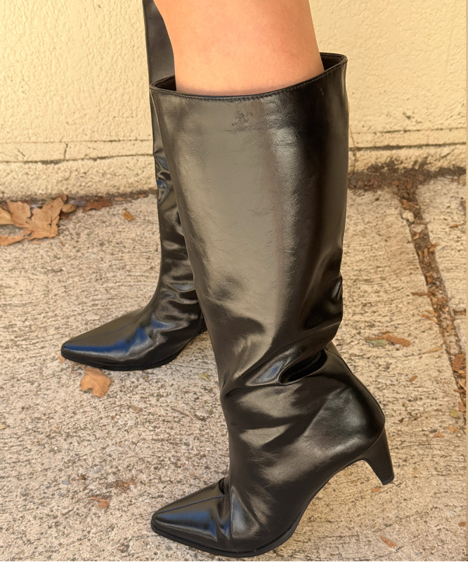 Bottes noires vernis