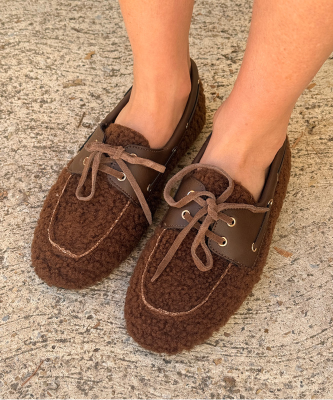Mocassins moumoute marron